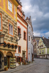 Fototapeta na wymiar Street in Cesky Krumlov, Czech republic