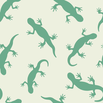 Exotic pattern with lizzards. Repeating seamless background. A sample of a natural pattern for printing or decorative design in a natural style.