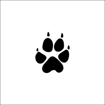 Paw print. Dog footprint. Logo. Vector illustration.