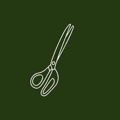 Scissors. Vector illustration. Line art. - 483314728