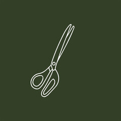 Scissors. Line art. - 483314729