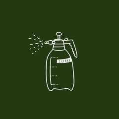 Spray Bottle. Vector illustration. Line art. - 483314735