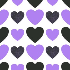 Seamless valentines pattern with hearts for postcard and gifts and cards 