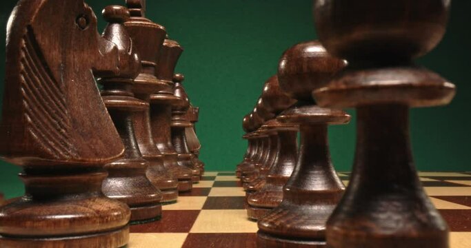 Macro view of chess shown in an unusual way