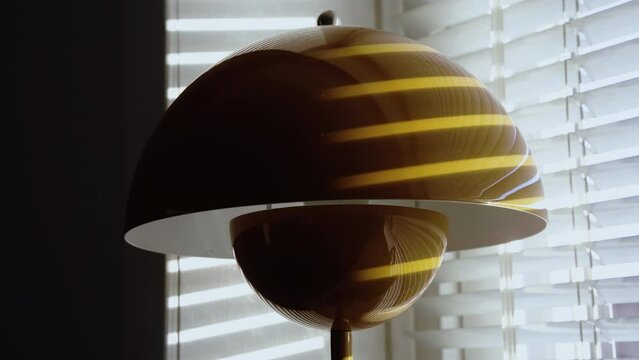Danish Design Panton  Flowerpot Yellow Lamp
shadows from blinders.