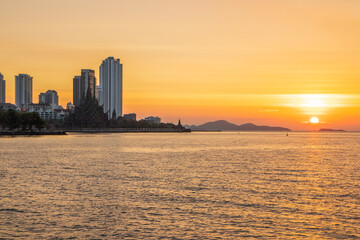 Pattaya Thailand Asia dure the sunset timeline