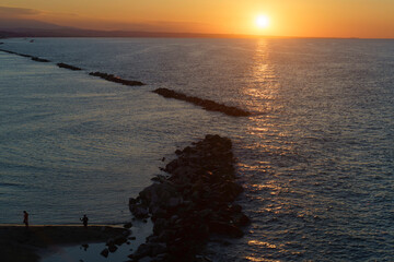 Beach of Termoli, city in Campobasso province, Molise, Italy