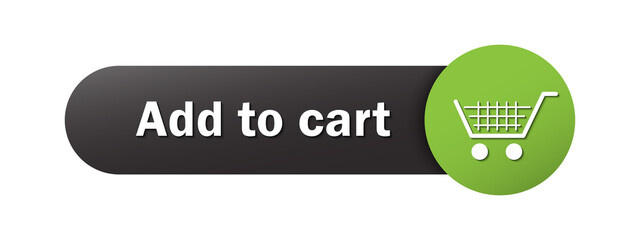 ADD TO CART black and green vector web button