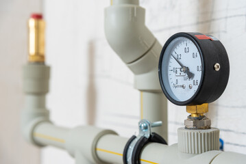 Water pressure sensor in pipes.