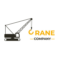 Lifting crane logo.  Construction company, rental of special equipment, sale of equipment for construction