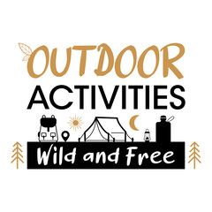Outdoor activities - Title and illustrations - Wild and free