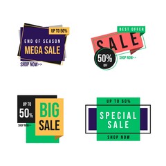 Discount tag collection design with vector file for your digital marketing banner.