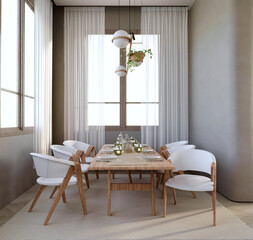 3d rendering,3d illustration, Interior Scene and  Mockup,