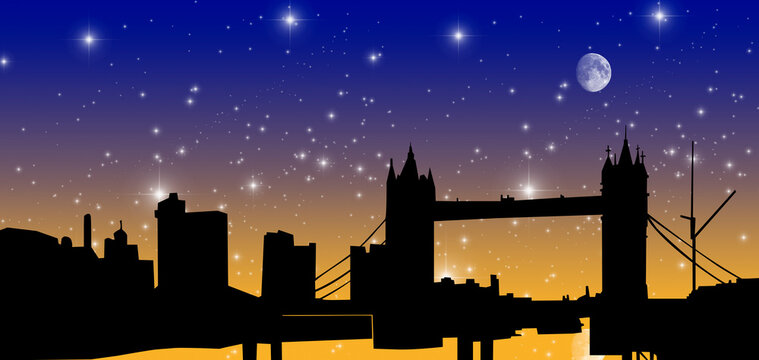 Skyline von London - Illustration