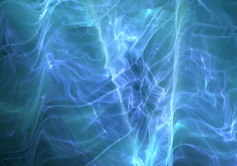 Abstract fractal art background, suggestive of light refraction and caustics in water.
