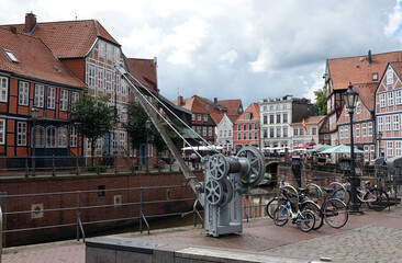 Kran am Alten Hafen in Stade