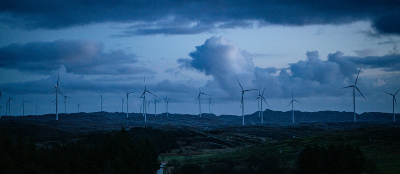 Windpark in S&uuml;dnorwegen bei Ogna