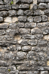 Ancient Stone Wall Background Texture, Vertical View