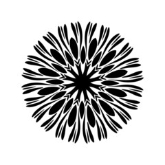 abstract round ornament mandala design on white background 
