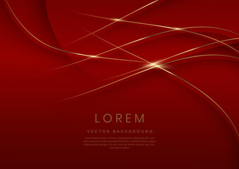 Abstract dark red curve template luxury background with space for text.