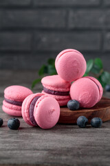 Macarons with  Blueberry