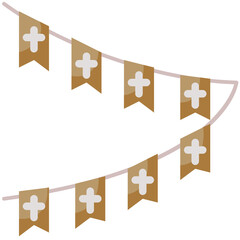 Fototapeta premium garland flat icon