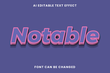 Obraz premium Notable Text Effect