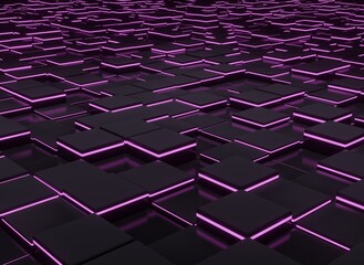 abstract background of black and purple squares
