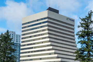 Telus telecommunications and internet services building in Canada