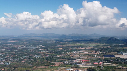 The landscape  of Bang Saray District Chonburi Thailand Southeast Asia photographed with a drone