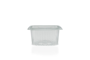 Medium rectangular food container with lid on a white background