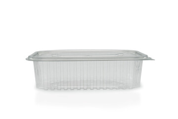 Large rectangular food container with lid on a white background