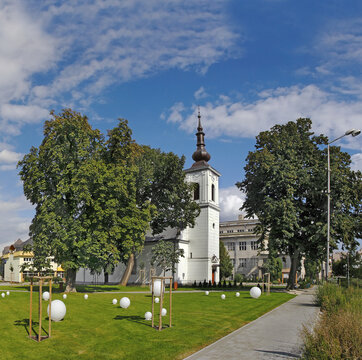 The Calvinist Square and the calvinist Church of town Levice, Slovakia