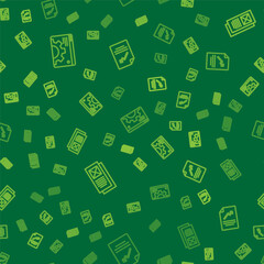 Set line Browser setting, window and Document with graph chart on seamless pattern. Vector