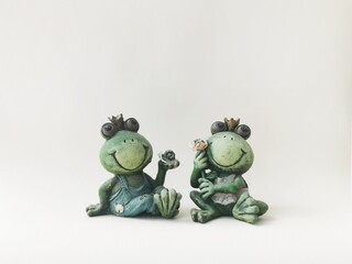 A couple of clay toads.