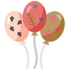 balloons flat icon