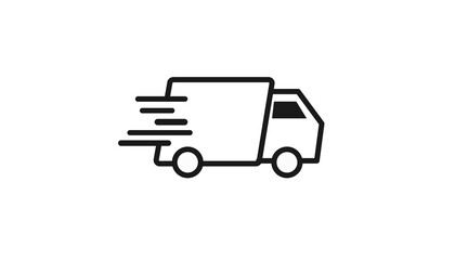 Delivery Truck Icon. Vector isolated illustration of a truck 