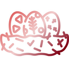 easter eggs gradient icon