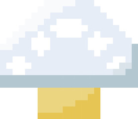Obraz premium Mushroom Icon White and Gray