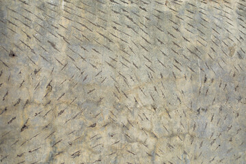 Texture of concrete. Cleared wall. Traces of impacts with tool.