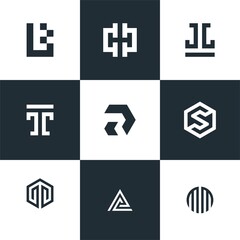 Initial letter Set of monogram logo design inspiration