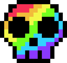 Skull Icon Pride Pixel Art