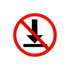 No download arrow icon 