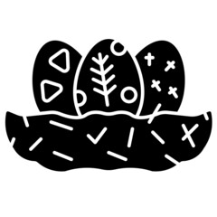 easter eggs solid icon