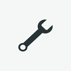 spanner, wrench tool, repair vector icon isolated