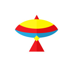 Obraz premium Kite paper toys cartoon vector of flying wind toys for summer children games and outdoor activity. Kite baby toy. Vector. Kids toy icon isolated on white background in flat design.
