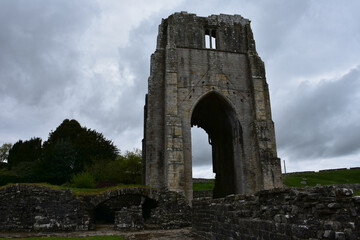 Fototapeta na wymiar Archway Ruins Still Standing of Shap Abbey