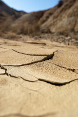 Craquelure terre dans le desert