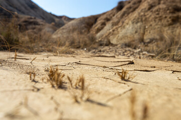 Craquelure terre dans le desert