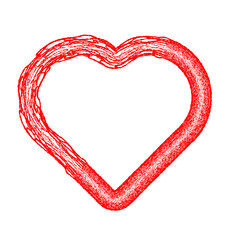 Set of Hearts . Grunge stamps collection.love Shapes for your design.Distressed symbols. Textured Valentine's Day signs.Vector illustration.